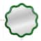 Hello Honey® 23.75" Green Scalloped Wavy Wall Mirror